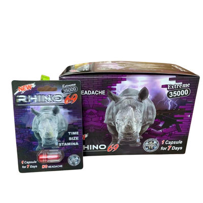 Rhino 69 Male Enhancement Sex Pills for Men 1 Box = 24 Pills