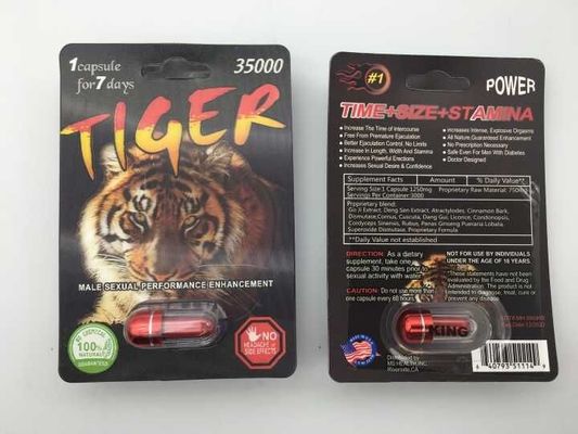 Chiny Tiger 35000 Sexual Enhancement Pill 3D Male Herb Ingredient 3 lata gwarancji dostawca