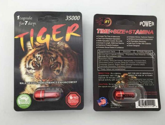 Chiny Tiger 35000 Penis Enlargement Capsules Skuteczne pigułki dla mężczyzn Powiększanie penisa Męskie zioło Składnik 3 lata dostawca