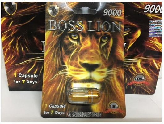 Chiny Boss Lion 9000 ziołowy silny efekt Male Sexual Enhancement Pill Card Type For Stimulate Performance kapsułki fabryka