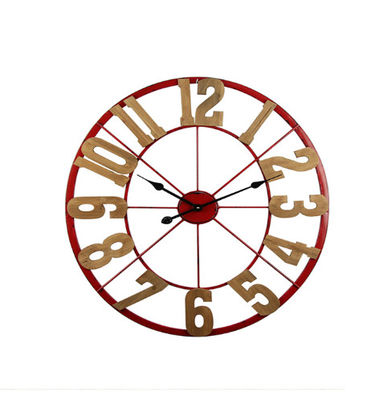 Dostawa fabrycznie Metalowy ozdobny arabski zegar ścienny z metalowym zegarem ściennym Dekoracyjny cyfrowy zegar ścienny